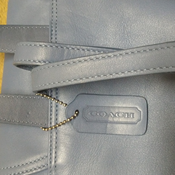 Vintage Coach Legacy Backpack in Light Blue - Picture 4 of 16